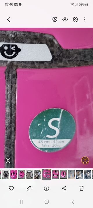 Casco protettivo bimba rosa taglia S