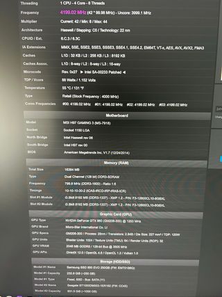 i7 4790k, 16gb, ssd, gtx960