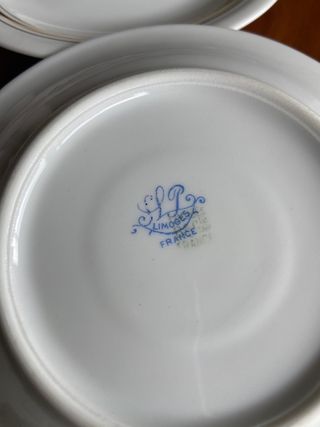 PLATOS PARA PAN PORCELANA FRANCESA ANTIGUA LIMOGES