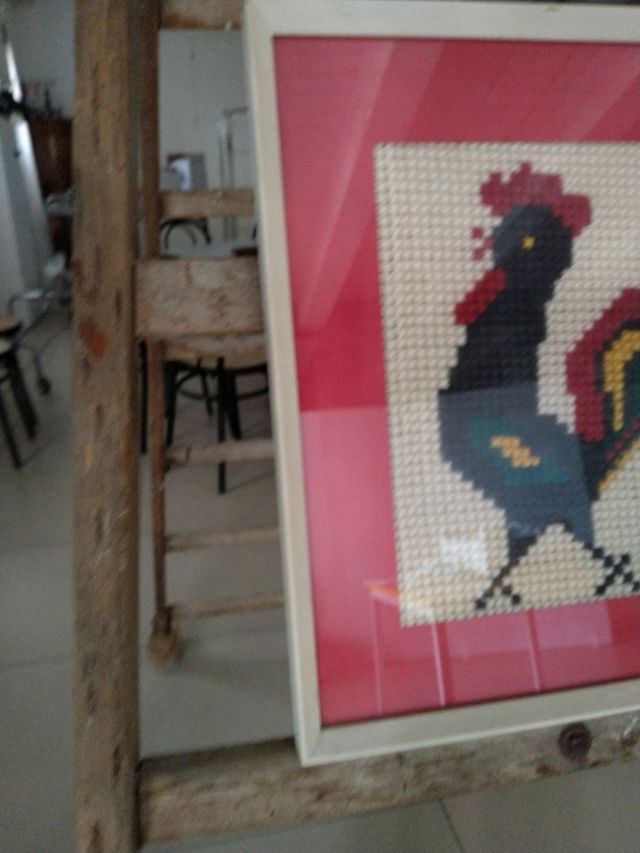 Quadro punto croce gallo