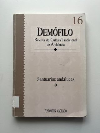 Revista Demófilo 16: Santuarios andaluces