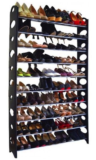 ZAPATERO 50 PARES NEGRO MUEBLE ORGANIZADOR DE ZAPA