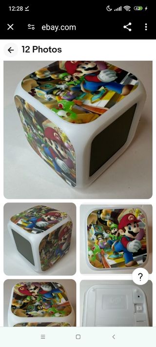Reloj Mario Bros Led 7 colores