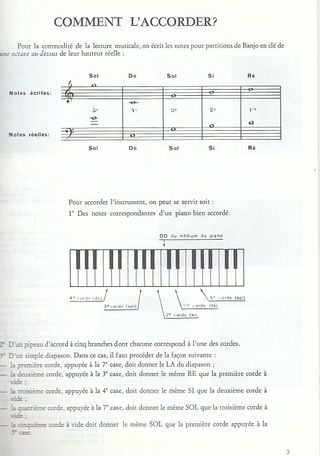 Método de banjo de 5 cuerdas (En francés). Mauray