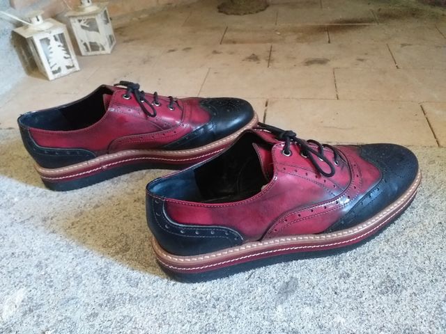 Scarpe donna 40 pelle Oxford Francesine artisanal