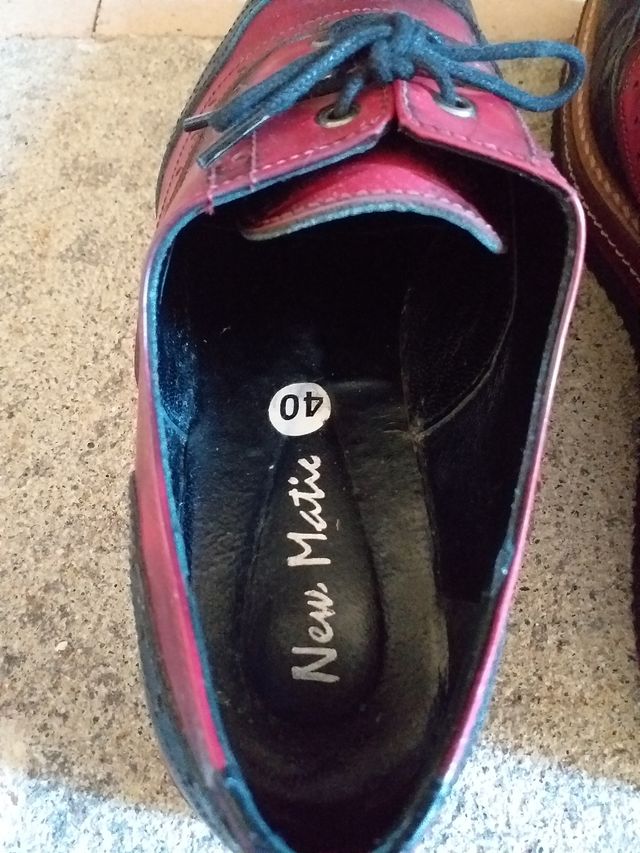 Scarpe donna 40 pelle Oxford Francesine artisanal