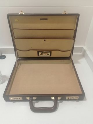 Maletín portapapeles de piel