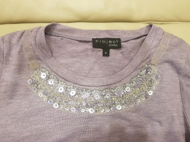 Maglia elegante glicine con pailettes