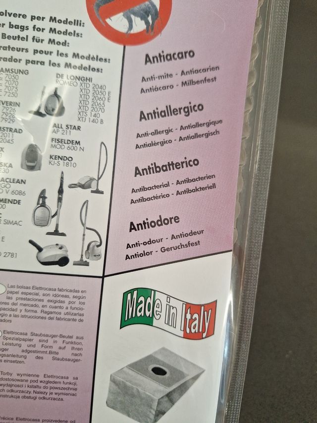 Sacco per aspirapolvere vari modelli