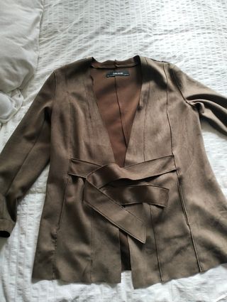 Chaqueta Ante sintético Caqui