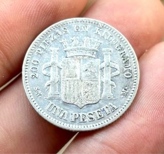 Moneda PLATA 1 Peseta 1870 *(18-70)