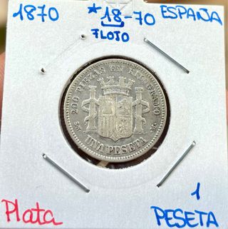 Moneda PLATA 1 Peseta 1870 *(18-70)