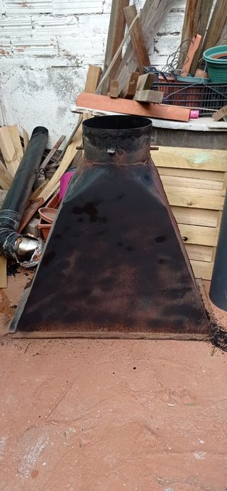 Campana,tubos y codo para barbacoa