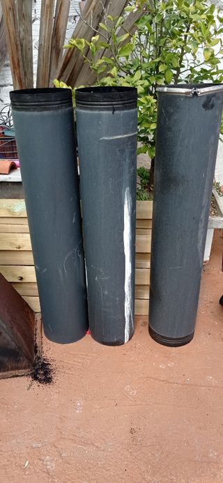 Campana,tubos y codo para barbacoa