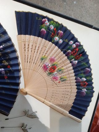 Abanicos y alfileres de ropa