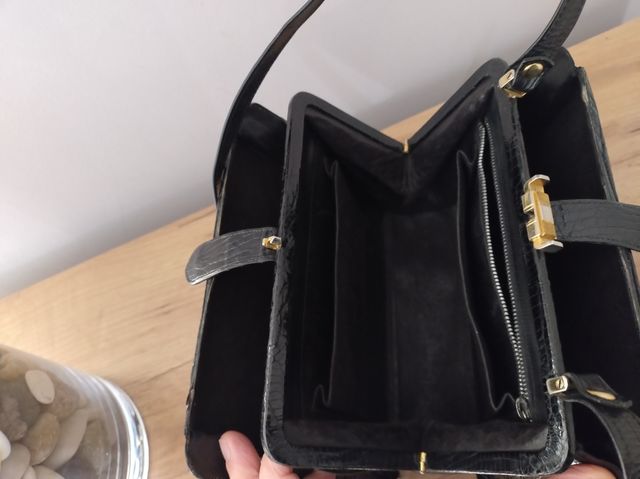 Borsa vintage in vero coccodrillo
