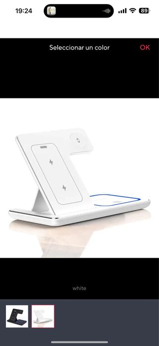 Soporte cargador movil, reloj y airpods