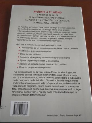 Libro de autoayuda Ayúdate a ti mismo. Dave Pelzer
