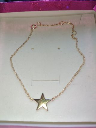 Pulsera Plata 925 bañada en oro con estrella