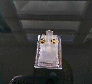 Anillo abierto plata 925 chapado en oro