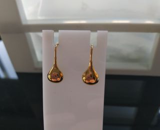 Pendiente plata 925 bañado en oro