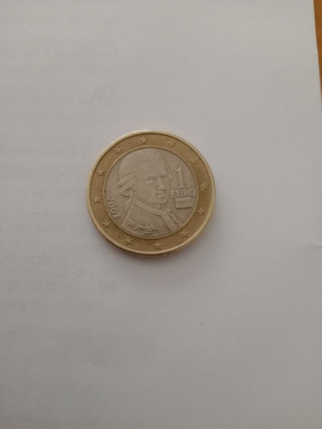 Moneda 1 euro 2002 Mozart