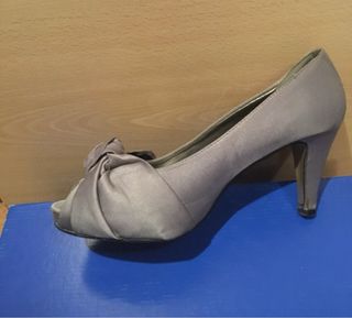Zapato abierto plateado