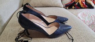 Zapato tacón azul