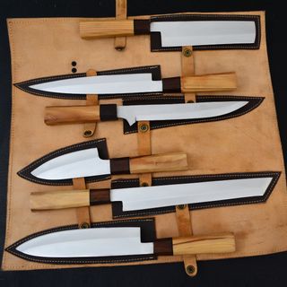 Set coltelli cucina/cuoco fatto a mano