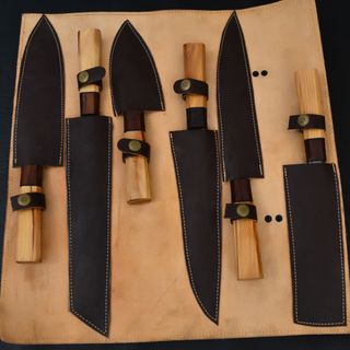 Set coltelli cucina/cuoco fatto a mano