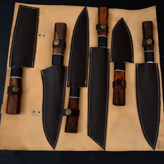 Set coltelli cucina/cuoco fatto a mano