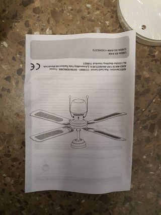 Ventilador de techo con lámpara con mand