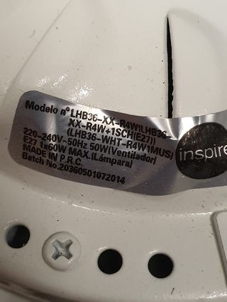 Ventilador de techo con lámpara con mand