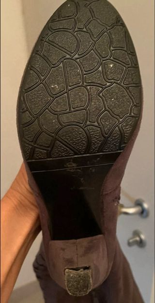 Stivali in alcantara grigia TG. 36 abbondante