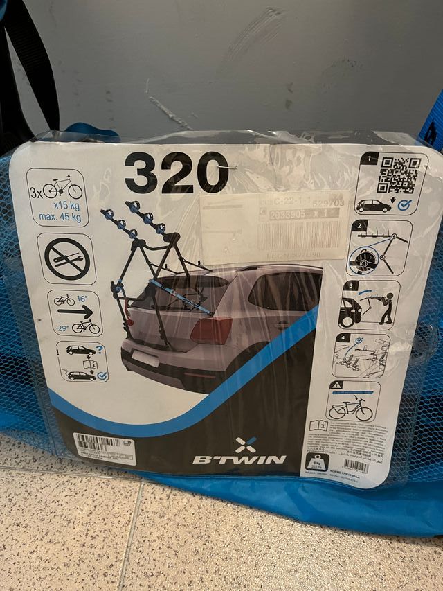 Portabicicletas portón trasero Btwin decathlon