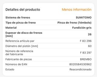 Pareja Caliper delanteros Toyota Hilux Brembo