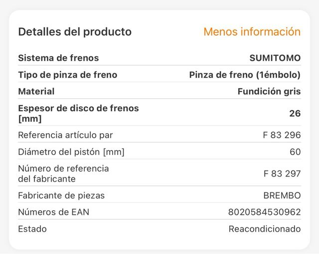 Pareja Caliper delanteros Toyota Hilux Brembo