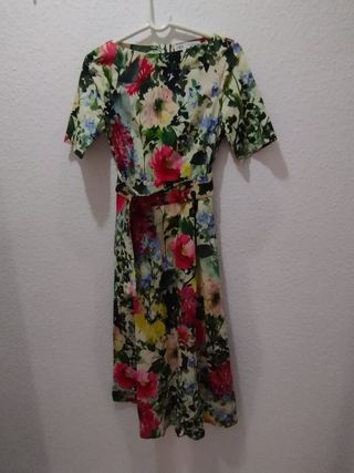 Vestido midi estampado