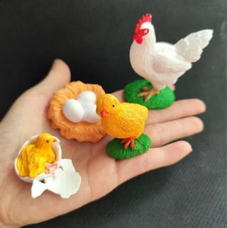 🍀 Figuras animales ciclo de vida pollo Montessori