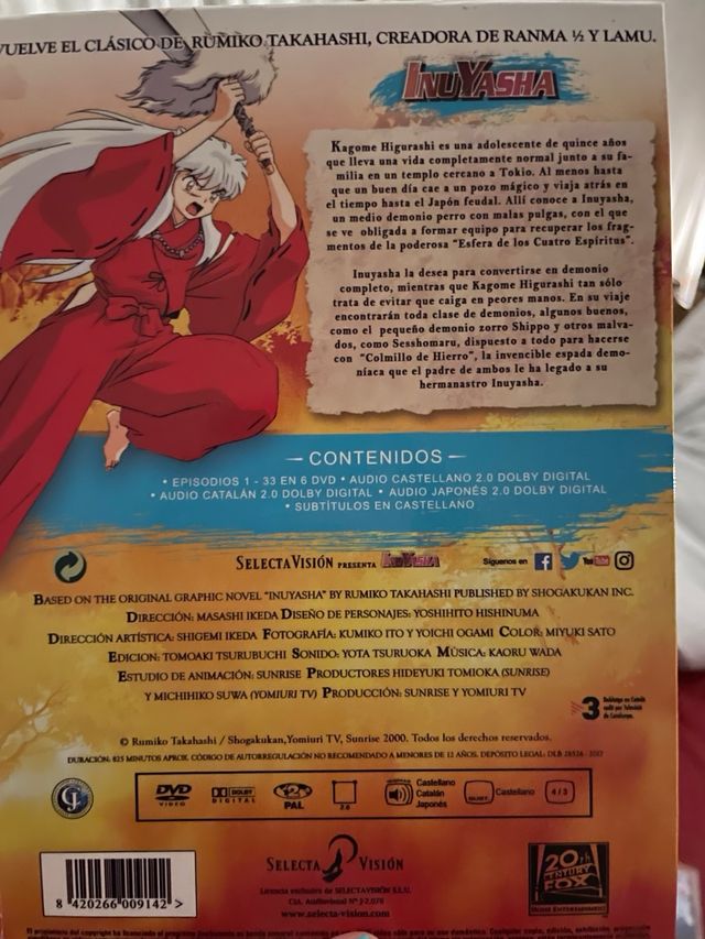 Inuyasha primera y segunda temporada