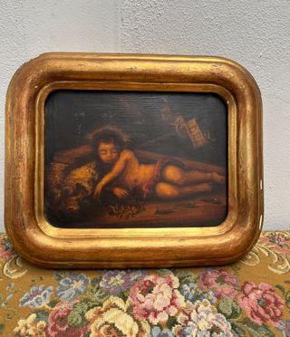 Elegía de pasión, pintado sobre óleo, (reentelado)