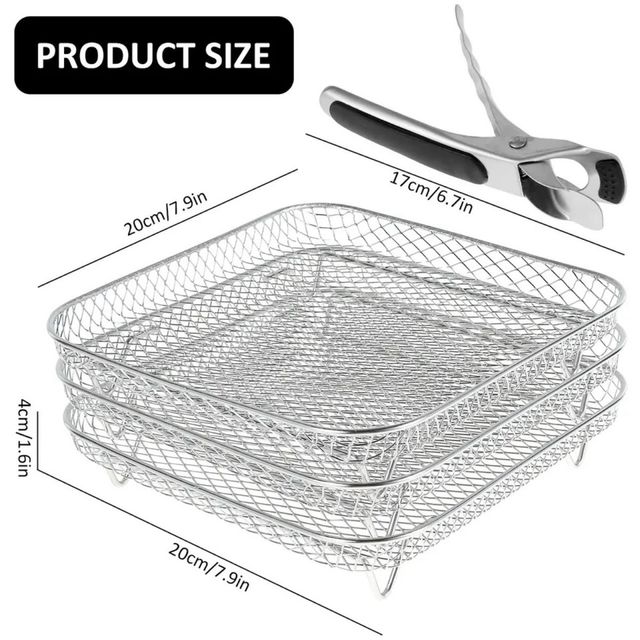 Rejilla para freidora de aire de acero inoxidable