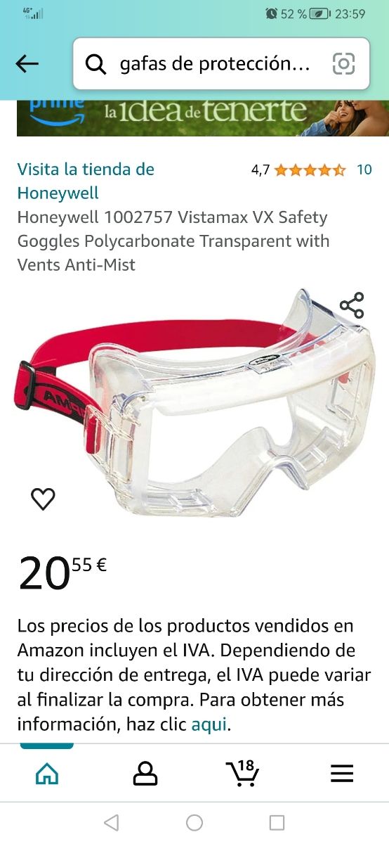 Occhiali protettivi per il lavoro DA INAUGURARE