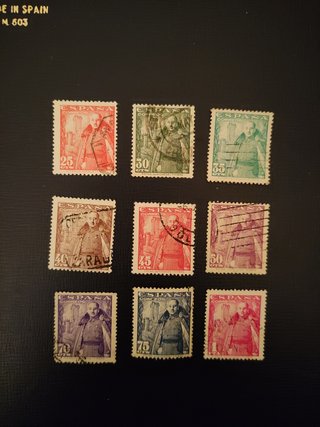 Sellos España 1948 Franco y castillo de la mota