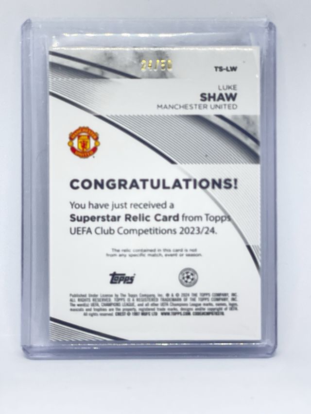 Parche /50 - match-worn - Luke Shaw - Man United