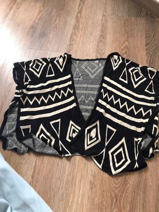 Chaqueta chaleco de punto etnico