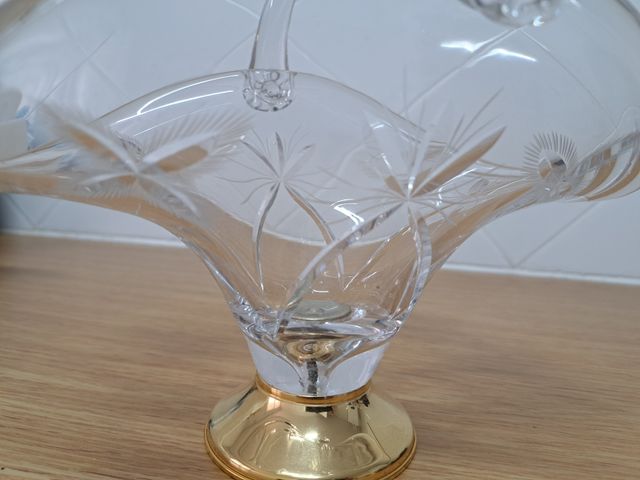 CESTA DE CRISTAL TALLADO