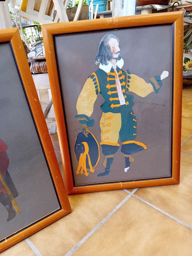 Cuadros vintage pintados a mano