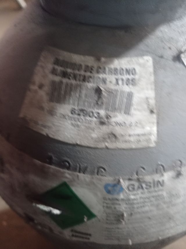 Botella dióxido de carbono
