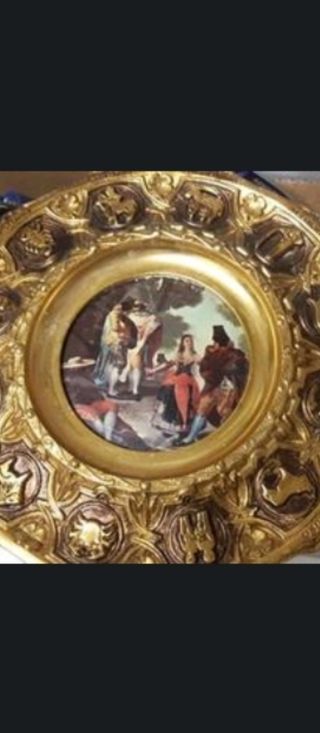 CUADRO antiguo OROSCOPO METAL